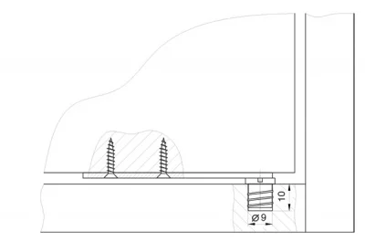 Петля декоративная торцевая, отделка бронза античная