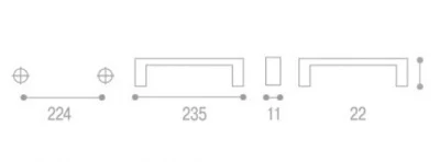 Giusti: Ручка металлическая модерн - WMN.187.224.0003