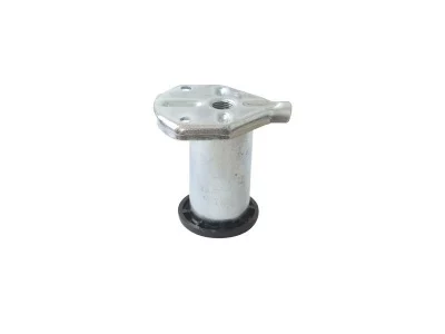 Ножка накладная регулируемая для шкафа H=60мм,пластиковым подпятником, сталь, замак