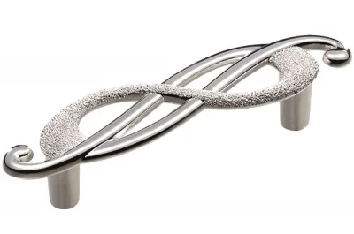 Ручка-скоба 64мм (левая), отделка серебро лунное