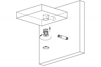 Шток с резьбой М6 с пластиковой втулкой для стяжки эксцентриковой, отделка цинк (за 100 штук)