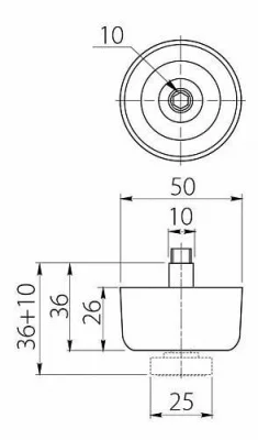 GTV: Опора пластиковая, WPJA-22 NM-WPJ22-D20