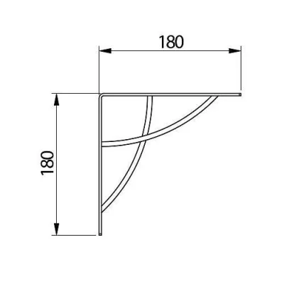 GTV: Полкодержатель NEO, 180x180 мм, черный матовый: PP-NEO-20M
