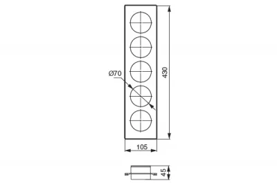 Composit 45 Соединитель (алюминий) в базы 900/1200, с 5 банками для специй
