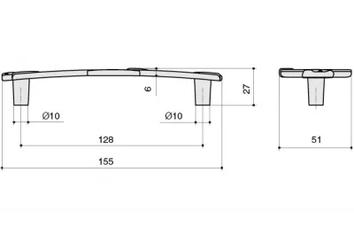Ручка-скоба 128мм, отделка золото глянец + горный хрусталь