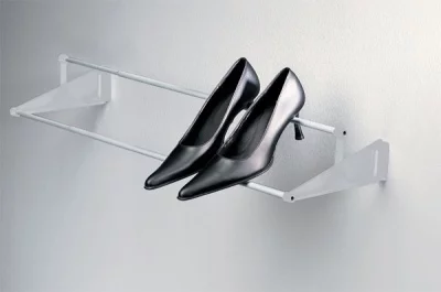 Полка для обуви Tac универсальная, 560-960мм, отделка серая