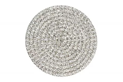 Накладка декоративная круглая d.42, отделка никель + горный хрусталь