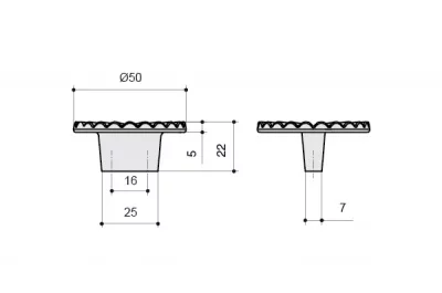 Ручка-кнопка, отделка бронза "Флоренция"
