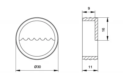 Навеска для настенных панелей, без регулировки, отделка серая