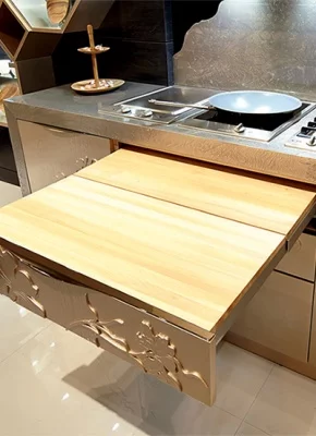 Kessebohmer: Столик выдвижной телескопический для тумб шириной от 450-900 мм