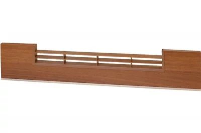 0307 Решётка вентиляционная для цоколя ПВХ H.120, L=600, орех рустикальный NEW