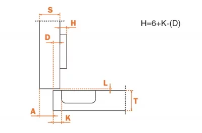 Петля 110" полунакладная с обратной пружиной