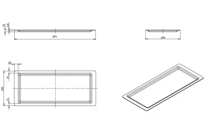 Поддон для сушки в навесной шкаф 450, транспарент матовый
