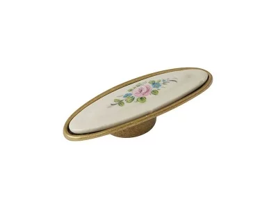 Ручка-кнопка FIRMAX, металл+керамика, бронза