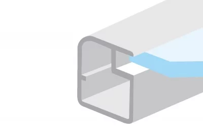 Профиль рамочный 20х21, L=4000мм, отделка алюминий анодированный
