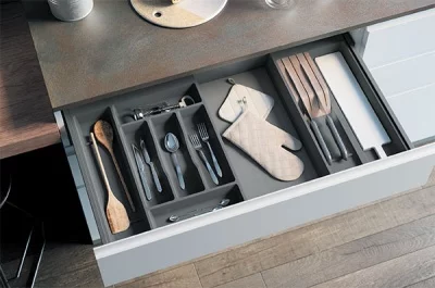 Combi Ёмкость 376мм для столовых приборов, цвет орион серый