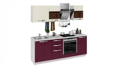 Кухонный гарнитур длиной - 210 см (со шкафом НБ)