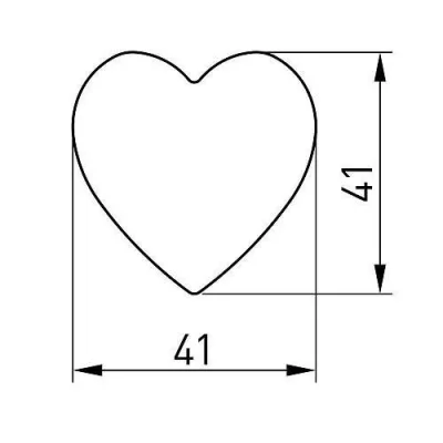 GTV: Ручка мебельная UM-HEART сердце, розовый: UM-HEART-RZ