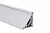 Бортик треугольный L=4000, под кромку H.34, ПВХ отделка 07 серый