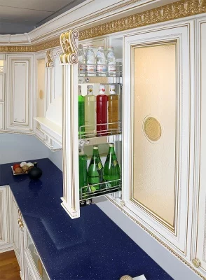 Kessebohmer: Пенал выдвижной отделка «ТИТАН», 3 полки, для фасадов шириной 150 мм