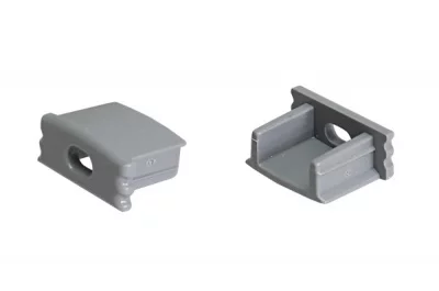 Заглушка с отверстием для профиля 1707, цвет серый