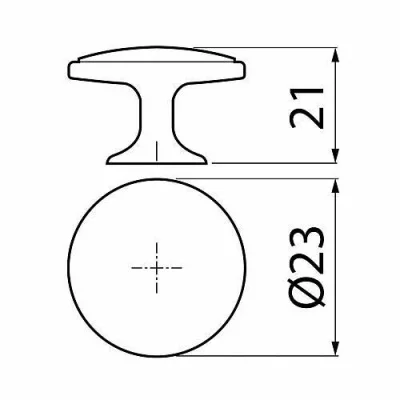 GTV: Ручка-кнопка мебельная OLBIA, старое золото GZ-OLBIA-1-04