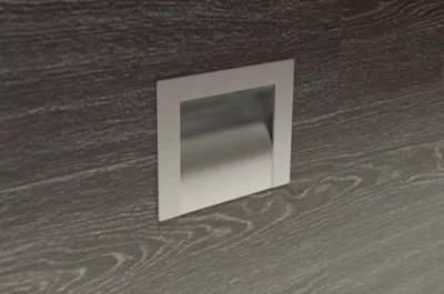 Ручка-скоба 64мм врезная, отделка алюминий