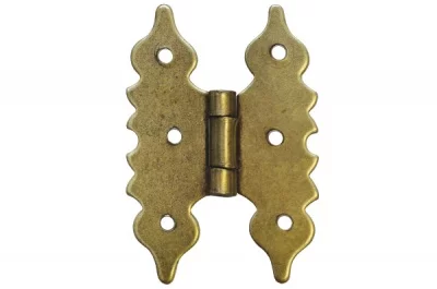 Петля декоративная накладная 55х80х2 , отделка бронза античная