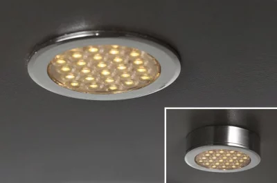 Светильник LED Round Ring, 1.5W, 3000K, отделка хром глянец