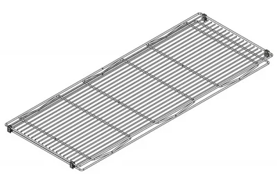 Сетчатая полка в базу 1200, отделка хром