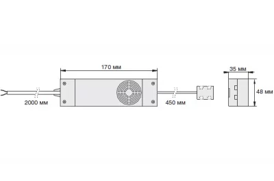 Трансформатор 60W, 220-240V/12V