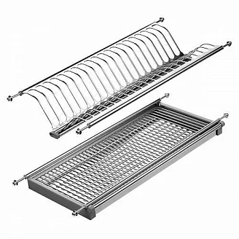 GTV: Двухуровневая регулируемая сушка с телескопическим креплением 280x565x65 инокс OC-A0160-06