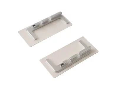 Комплект торцевых заглушек П-образных среднего профиля GOLA Alphalux(2 части:L+R), алюминий