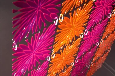 Комплект декоративных панелей DAISY 254х254мм (6 штук), отделка розовая