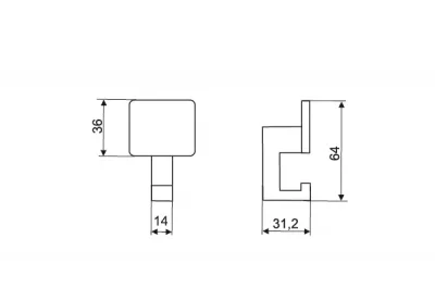 Вешалка, отделка хром глянец