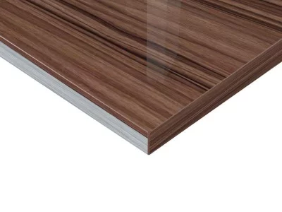 Плита МДФ глянец УФ-лак, 16*1220*2440 мм, Индийский Эбони темный 3133