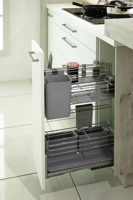 Kessebohmer: Контейнер для кухонных предметов «Кукинг АГЕНТ» отделка - титан.