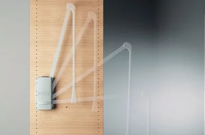 Лифт для одежды, отделка серая