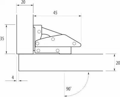 GTV: Петля поршневая 28мм ZT-HF-01-M00