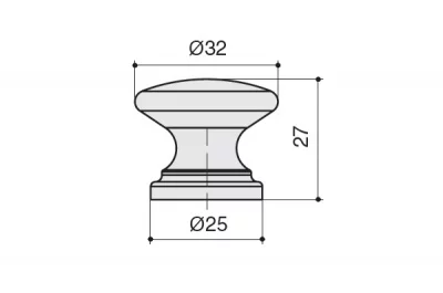 Ручка-кнопка, отделка бронза античная