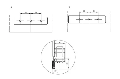 Колонна в базу 150 выдвижная c 5 сетками, отделка хром