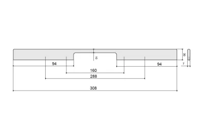 Ручка-скоба 160-288мм, отделка хром глянец