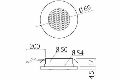 GTV: Комплект квадратных светодиодных светильников BARRI Plus (внутренний), 3x1,5W, 27 диодов, 230VAC, 2700K, теплый белый LD-OBP27CB-53