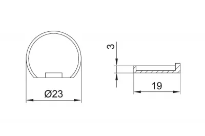 Заглушка для стяжки Mini Combi, цвет чёрный