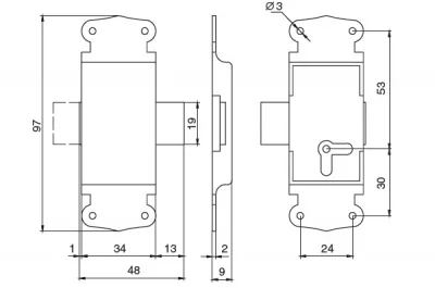Замок накладной , отделка бронза античная Замок накладной , отделка бронза античная