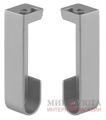 Штангодержатели для овальной штанги, серебро, крепление к боковине и к полке (прав.+лев.): WA0612SGR