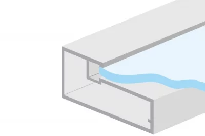 Профиль рамочный 45х21, L=4000мм, отделка алюминий анодированный Профиль рамочный 45х21, L=4000мм, отделка алюминий анодированный