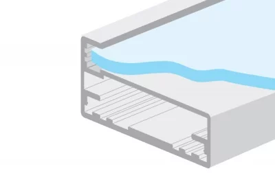 Профиль рамочный прямоугольный 50х21, L=5000, отделка сталь нержавеющая полированная