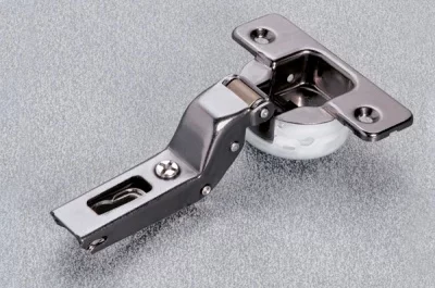 Петля 110" вкладная с доводчиком, отделка титаниум