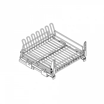 Ellite Сушка выдвижная в нижнюю базу 450, с доводчиком, отделка орион серый
